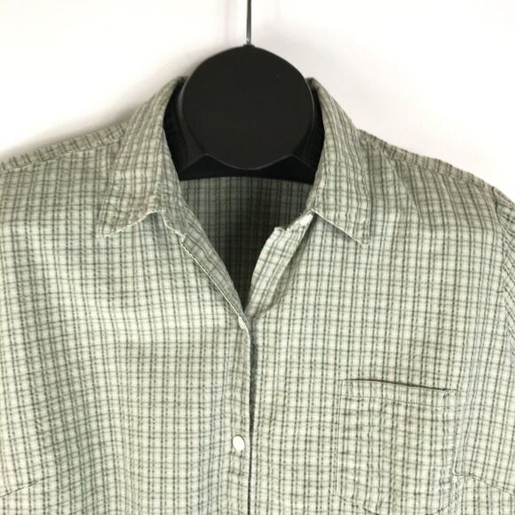 Eddie Bauer Short Sleeve Button Up Shirt Women's Plus Size XXL Plaid Cotton - Picture 2 of 12